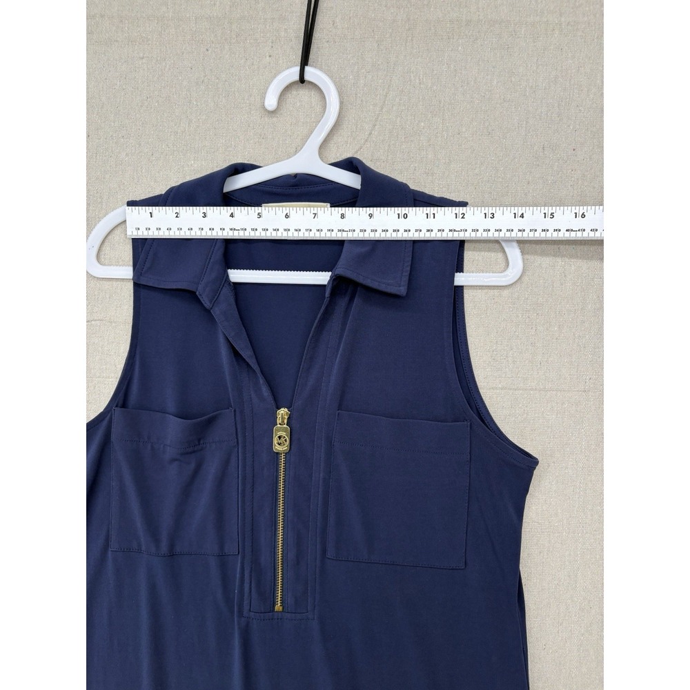 Michael Kors Sleeveless Half Zip MIDI Shift Dress Women's Size Medium - Picture 8 of 15
